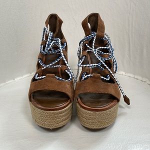 Tory Burch Positano Suede Espadrilles. Like new